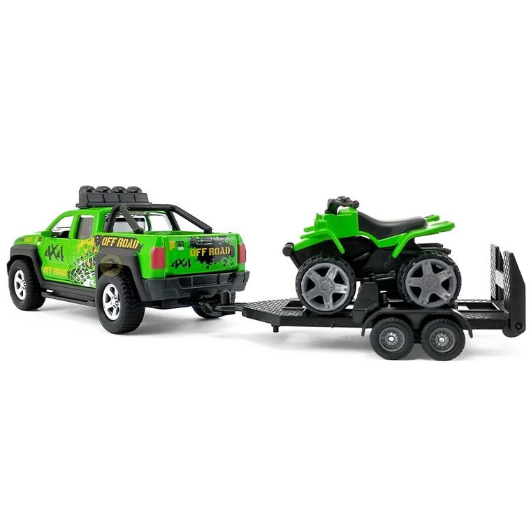 Hipo, samochód z przyczepą i quadem, światło i dźwięk