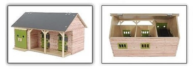 Hipo, stajnia z dwoma boksami, skala 1:32