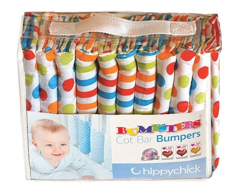 Hippychick, Bumpsters, osłonki na szczebelki łóżeczka, kolorowe, 10 szt.