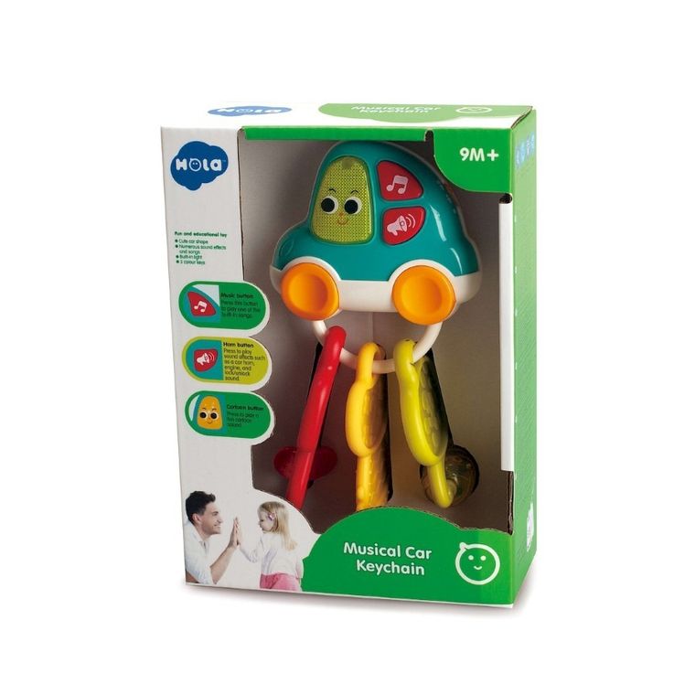 Hola, Auto z kluczykami, zabawka niemowlęca, światło i dźwięk