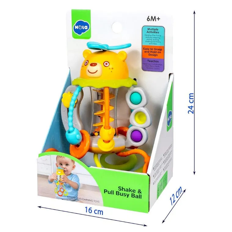 Hola, Miś, sensoryczna zabawka niemowlęca