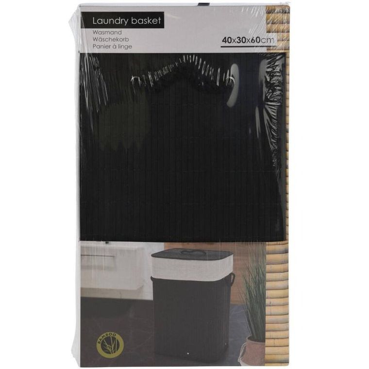 Home Styling Collection, bambusowy kosz na pranie z pokrywą