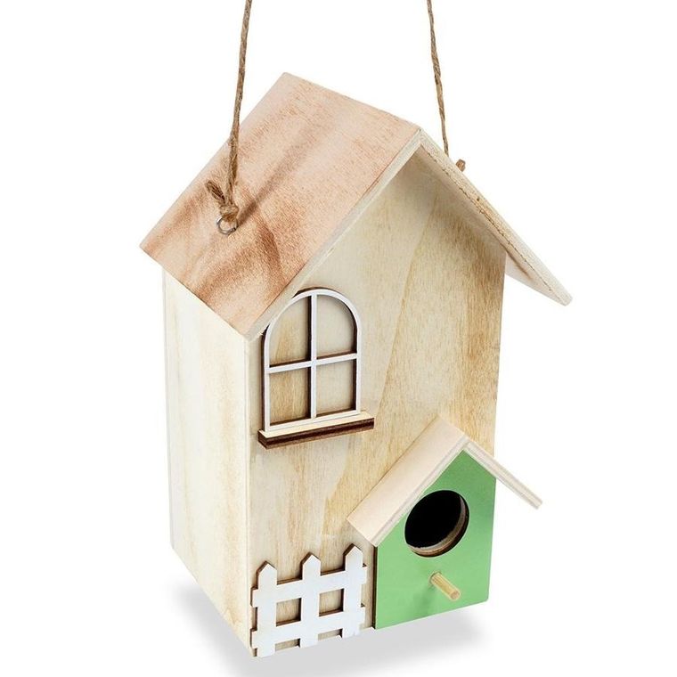 Home Styling Collection, budka lęgowa dla ptaków, drewniana, 21 cm