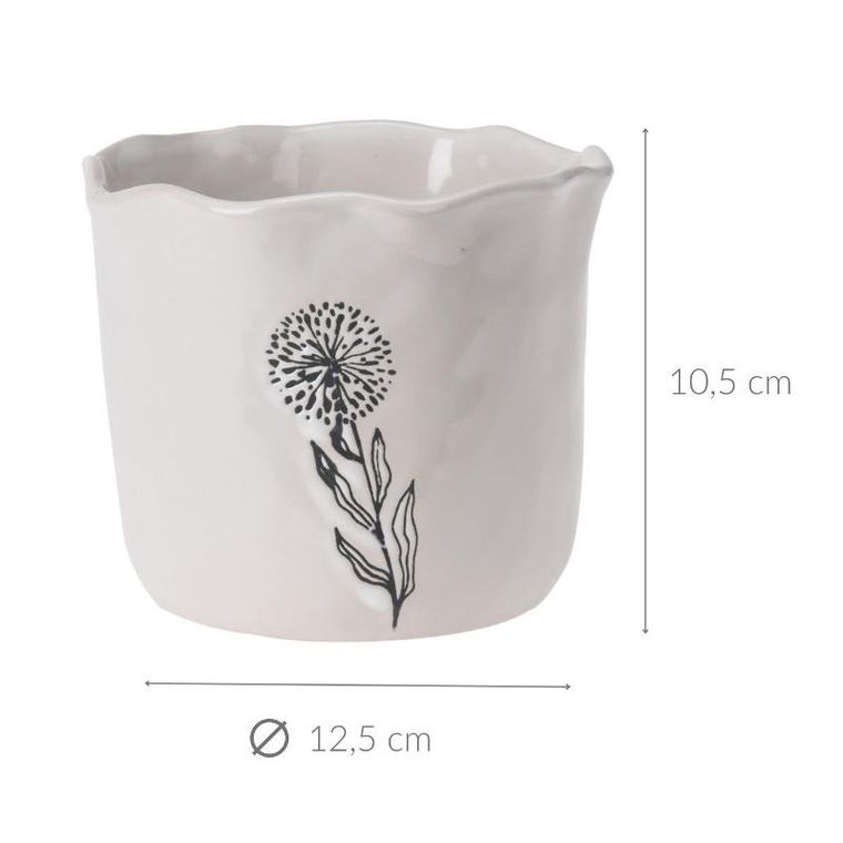 Home Styling Collection, ceramiczna osłonka na doniczkę, średnica 12,5 cm