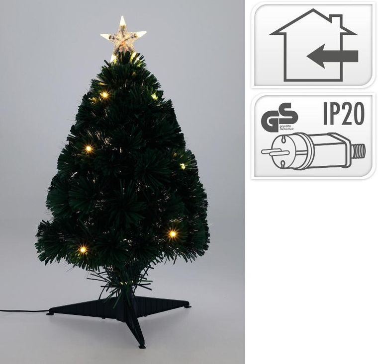 Home Styling Collection, choinka dekoracyjna z włókien światłowodowych, 60 cm