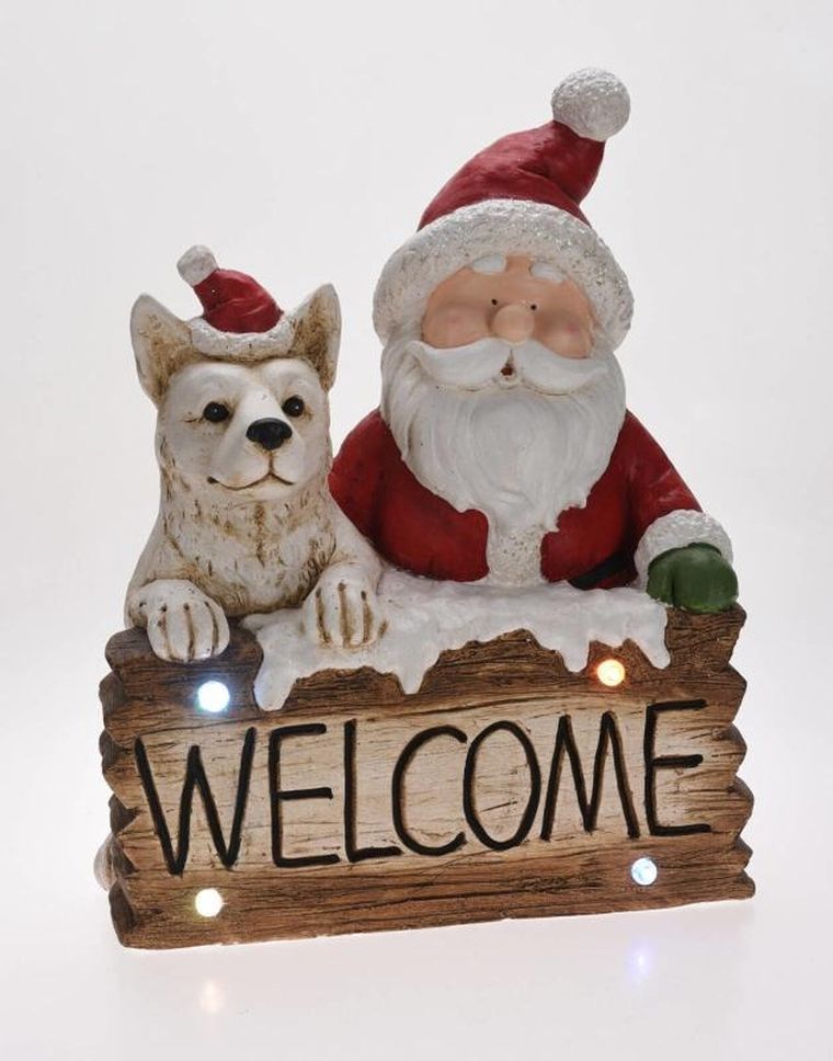 Home Styling Collection, dekoracja świąteczna welcome z oświetleniem led i muzyką