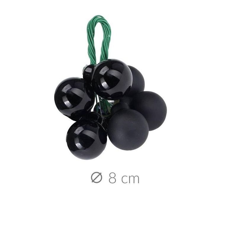 Home Styling Collection, dekoracja świąteczna, z bombkami, 6 szt.