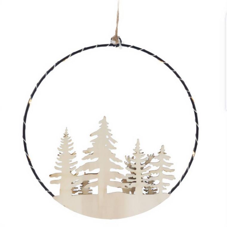 Home Styling Collection, dekoracja świąteczna z LED do zawieszenia, średnica 20 cm