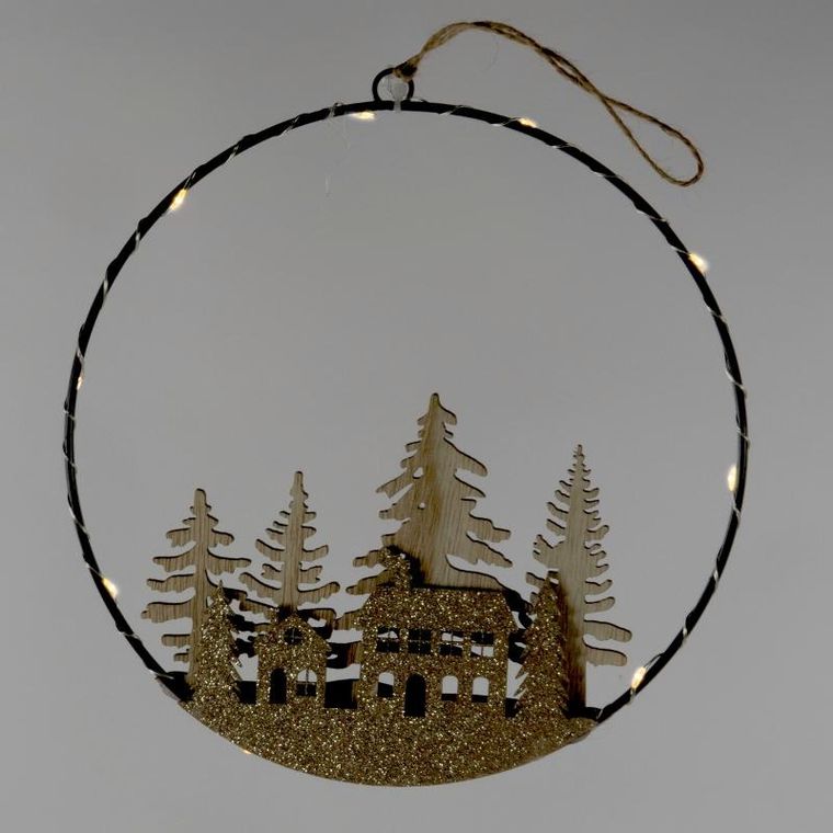 Home Styling Collection, dekoracja świąteczna z LED do zawieszenia, średnica 20 cm