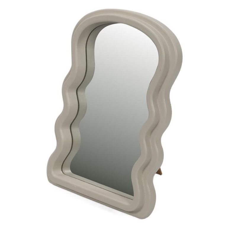 Home Styling Collection, dekoracyjne lustro w falistej ramie, 18-26 cm