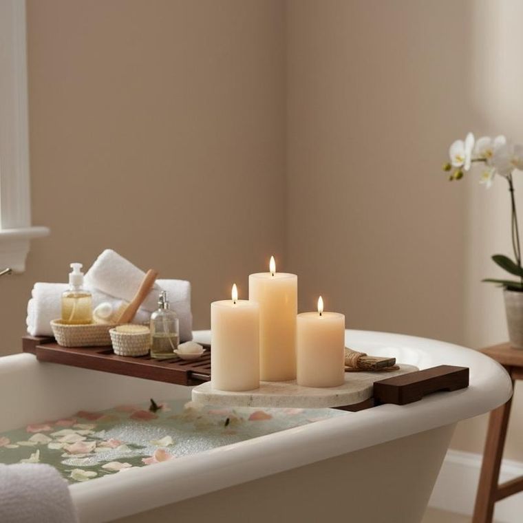 Home Styling Collection, dekoracyjne świece LED 7,5 cm, 3 szt.