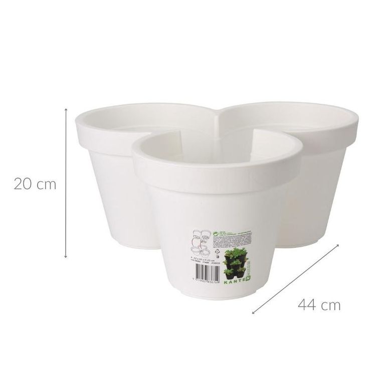 Home Styling Collection, doniczka na trzy kwiaty, 44-20 cm