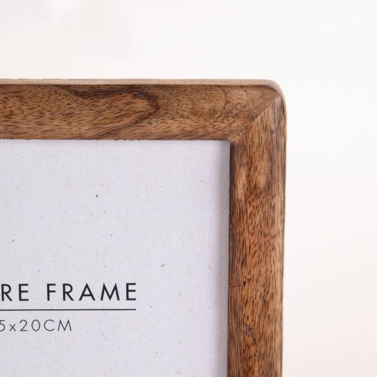 Home Styling Collection, drewniana ramka na zdjęcie, stojąca, z drewna mango, 18-2-23 cm