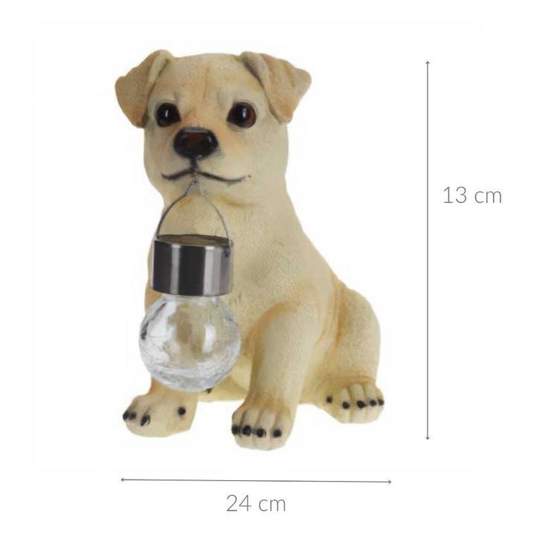 Home Styling Collection, figurka piesek z lampką solarną