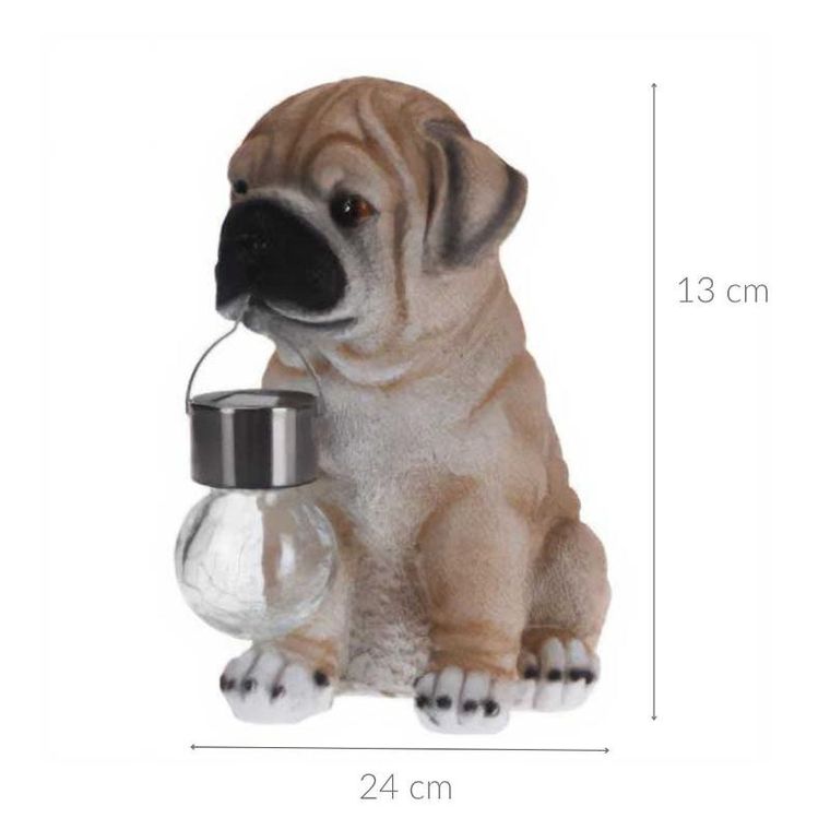 Home Styling Collection, figurka piesek z lampką solarną
