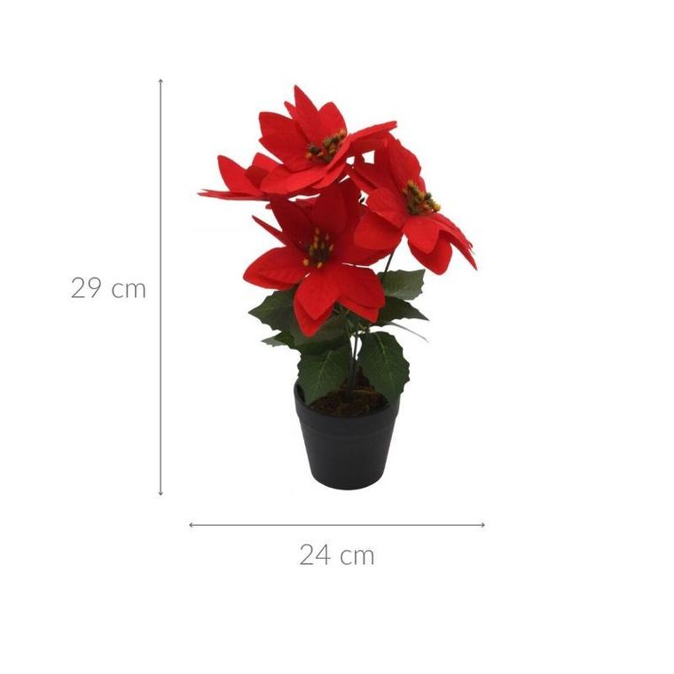 Home Styling Collection, gwiazda betlejemska, sztuczny kwiat, 29 cm