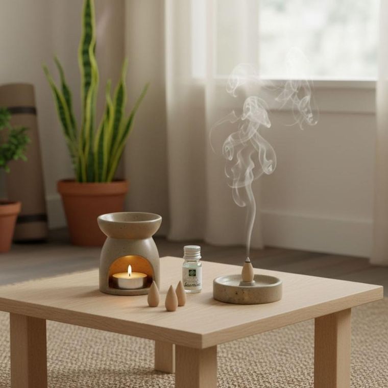 Home Styling Collection, Hapo, kominek zapachowy + kadzidła, 9 elementów