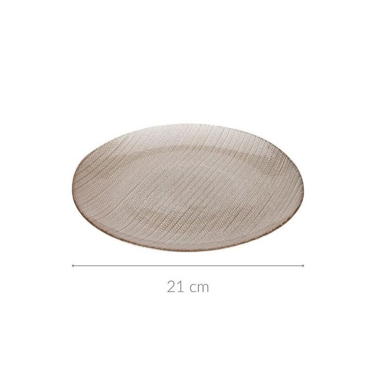 Home Styling Collection, Karneol, szklany talerz deserowy, 21 cm