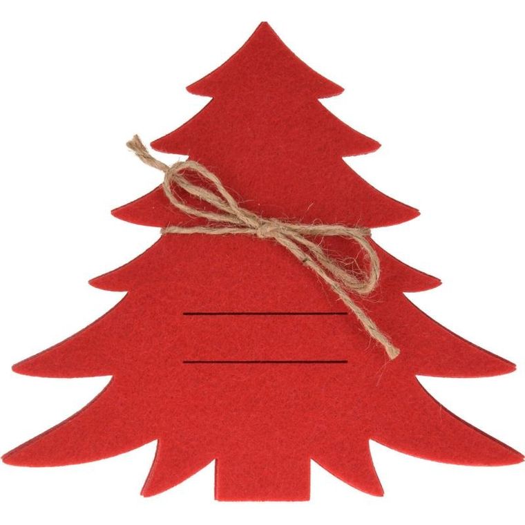 Home Styling Collection, kieszonki na sztućce świąteczne, choinki, 4 szt.