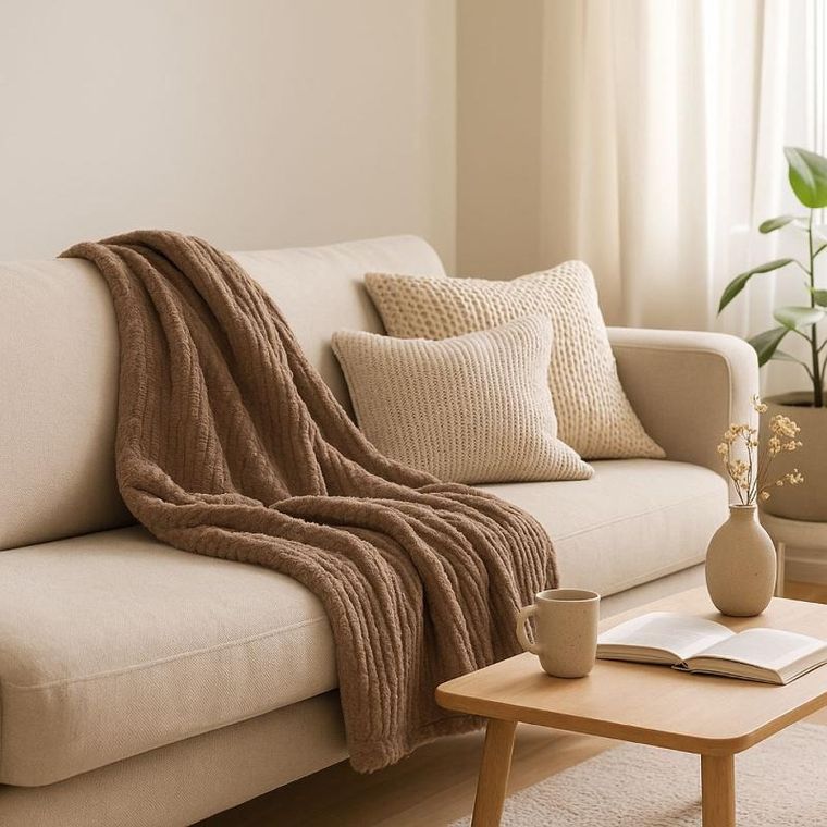 Home Styling Collection, koc flanelowy, 160-130 cm