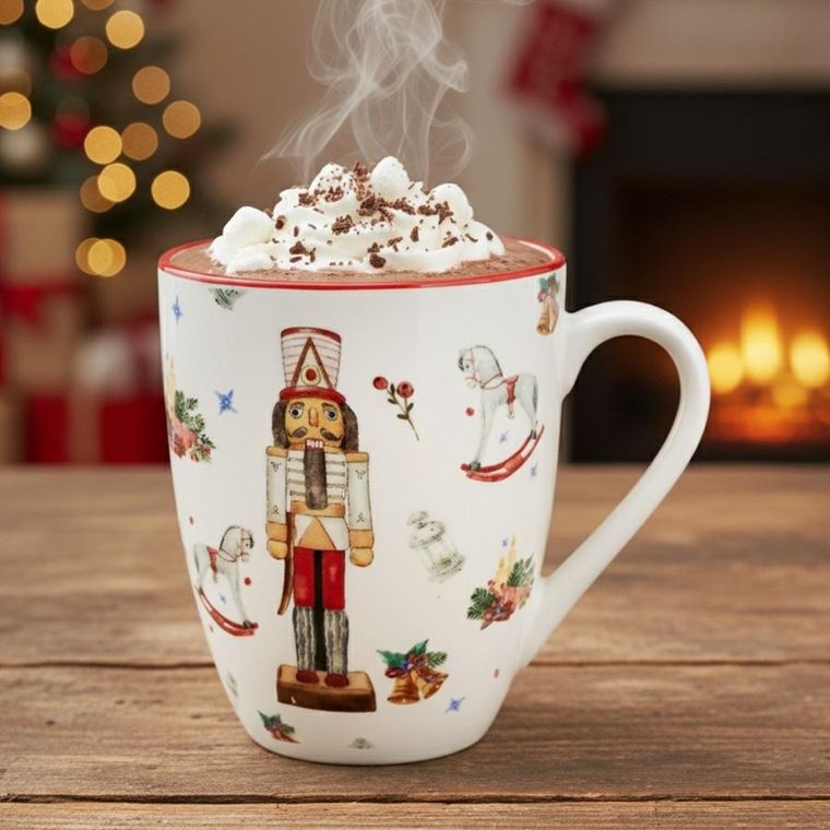 Home Styling Collection, kubek porcelanowy, dziadek do orzechów, 320 ml