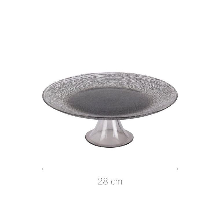 Home Styling Collection, Lakris, szklana patera na ciasto, 28 cm