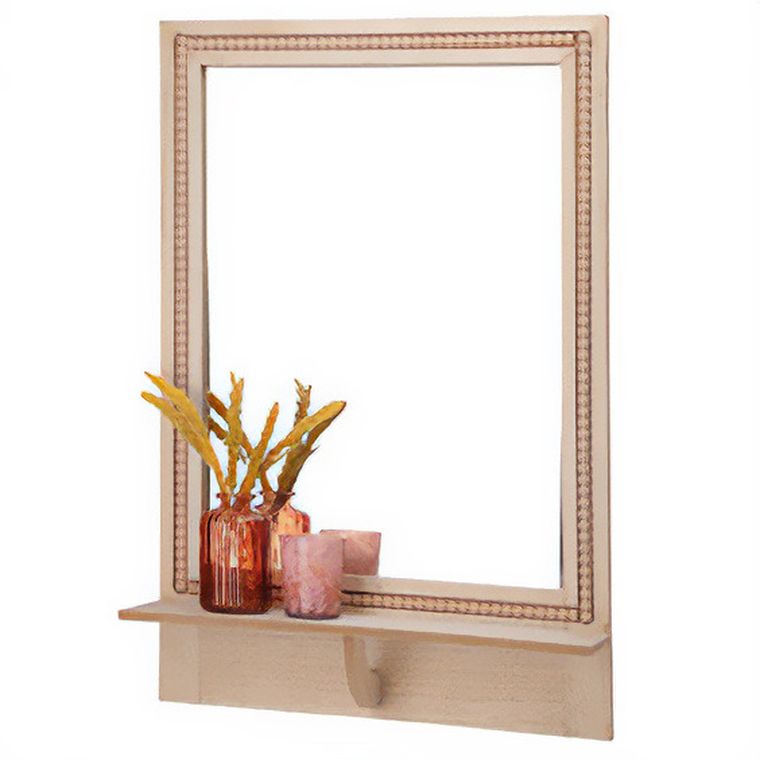 Home Styling Collection, lustro ścienne z półką, 40-60 cm