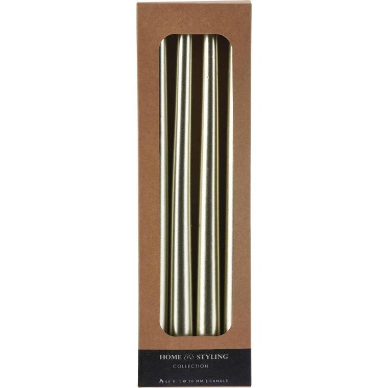 Home Styling Collection, metaliczne świece stołowe, 30 cm