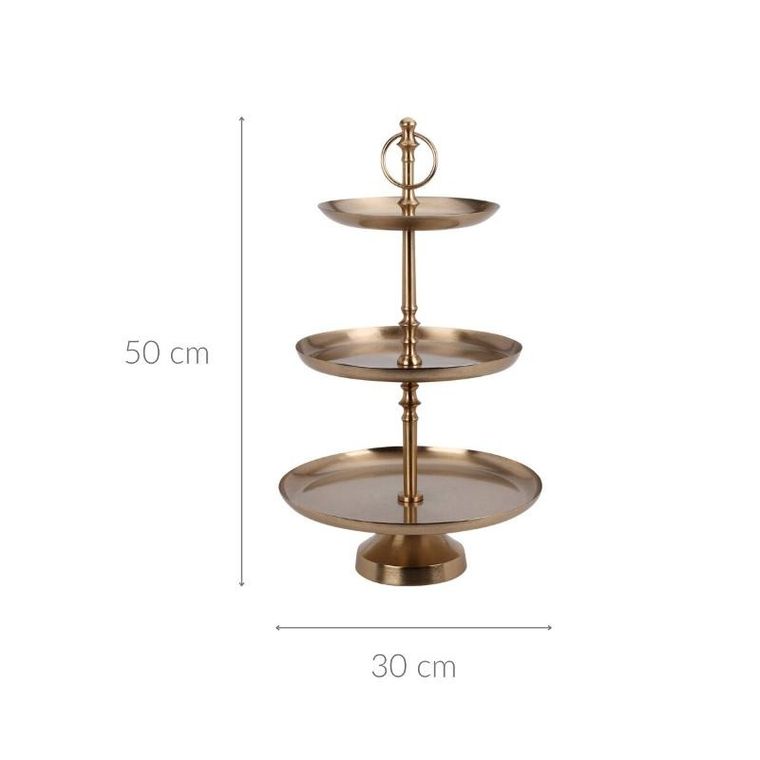 Home Styling Collection, metalowa patera, 3 poziomy, 50 cm