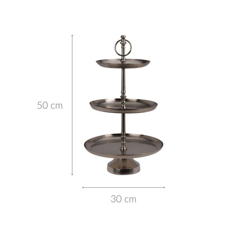 Home Styling Collection, metalowa patera, 3 poziomy, 50 cm