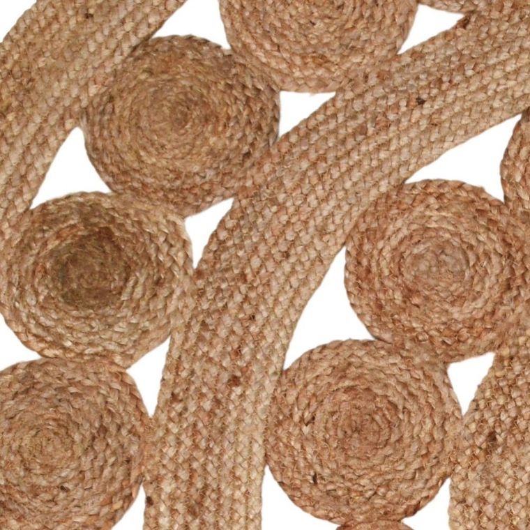 Home Styling Collection, okrągły dywan jutowy, boho, 150 cm