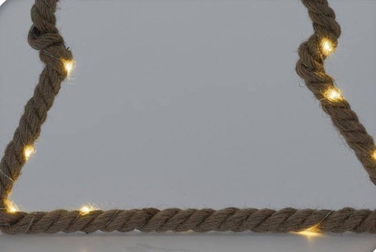 Home Styling Collection, ozdoba choinkowa led z juty, 40 cm
