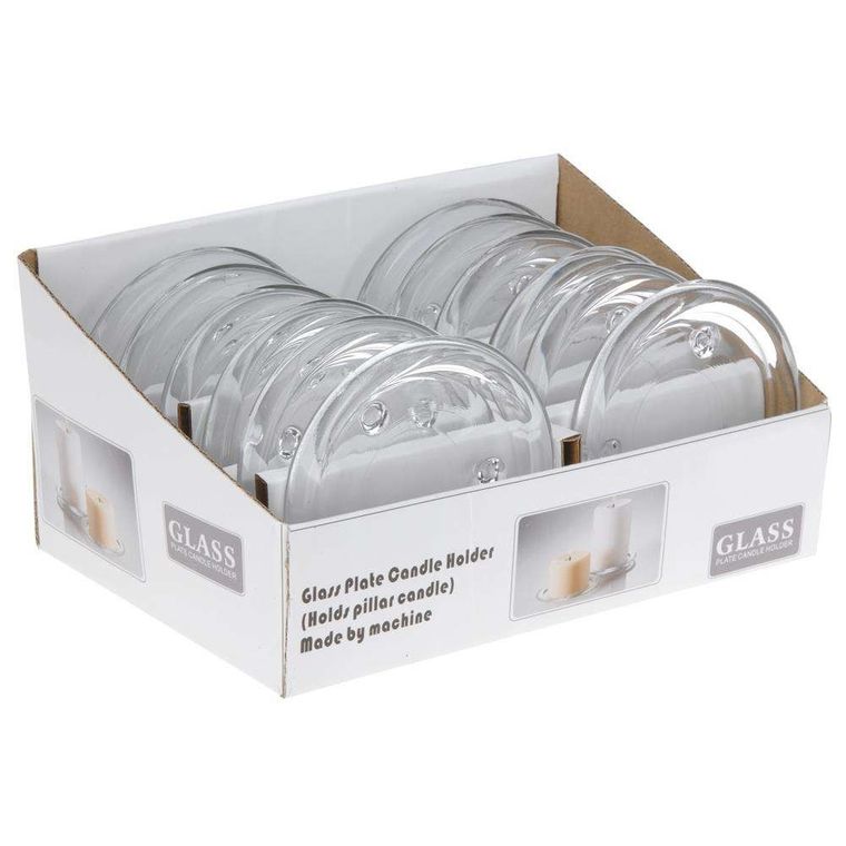 Home Styling Collection, podstawka pod świece, szklana, 10 cm