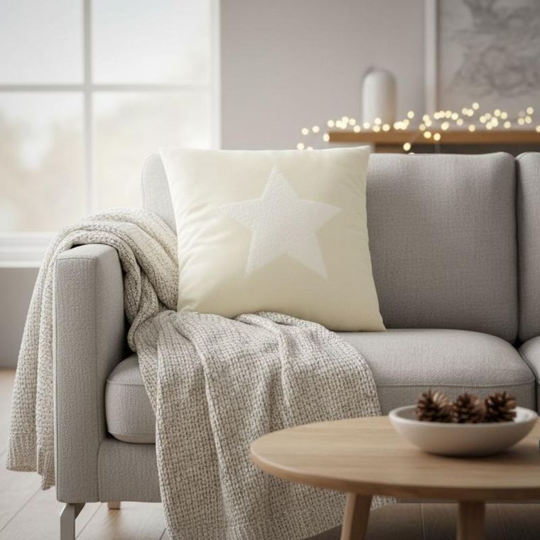 Home Styling Collection, poduszka dekoracyjna, świąteczny wzór, 45-45 cm