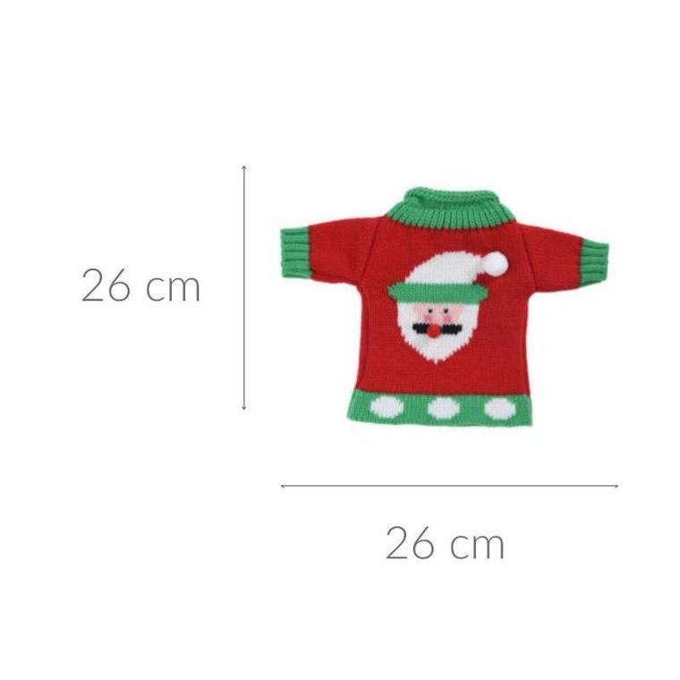 Home Styling Collection, pokrowiec na butelkę wina, XMAS, 26 cm