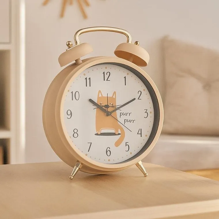 Home Styling Collection, Safi, budzik dla dzieci, pomarańczowy, 24 cm