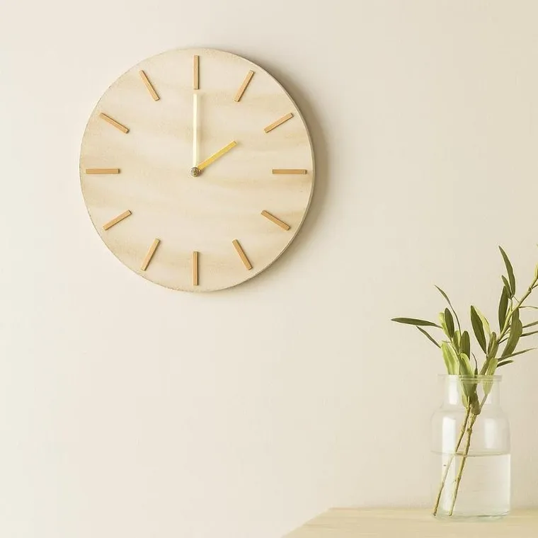 Home Styling Collection, Sum, minimalistyczny zegar ścienny, marmur, 30 cm