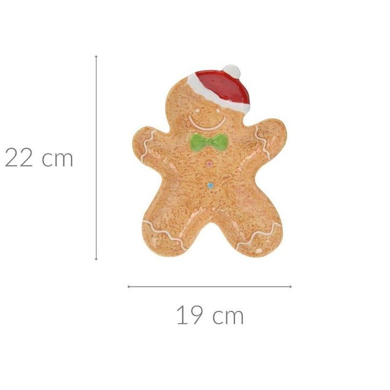 Home Styling Collection, świąteczne naczynie w kształcie piernika, 22-19 cm, Cookie