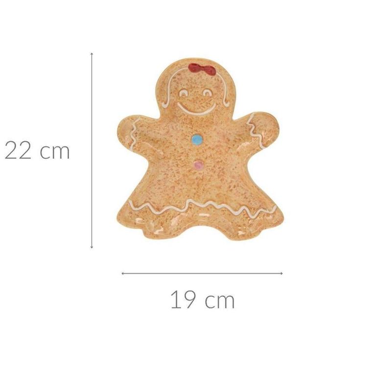 Home Styling Collection, świąteczne naczynie w kształcie piernika, 22-19 cm, Cookie