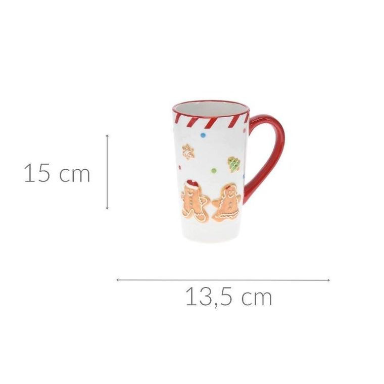 Home Styling Collection, świąteczny kubek, 15 cm, GingerBread