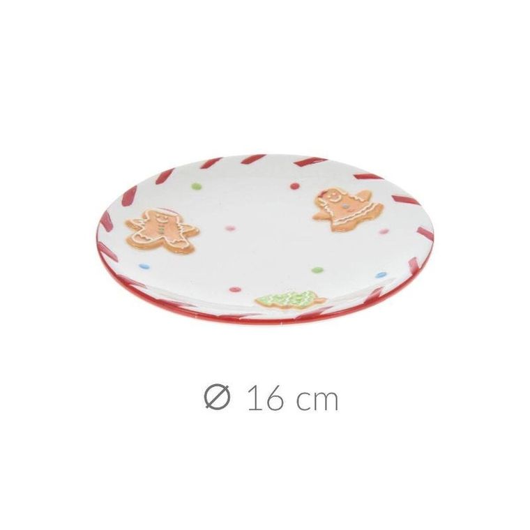 Home Styling Collection, świąteczny talerz, 16 cm, GingerBread