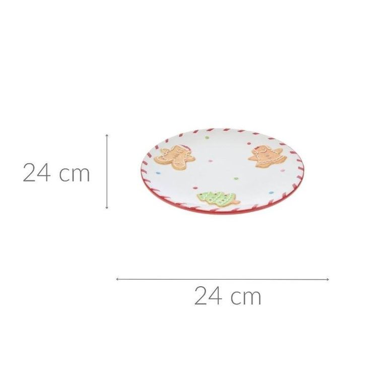 Home Styling Collection, świąteczny talerz, 24 cm, GingerBread
