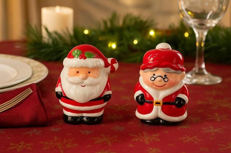 Home Styling Collection, świąteczny zestaw do przypraw, mikołaj i żona mikołaja