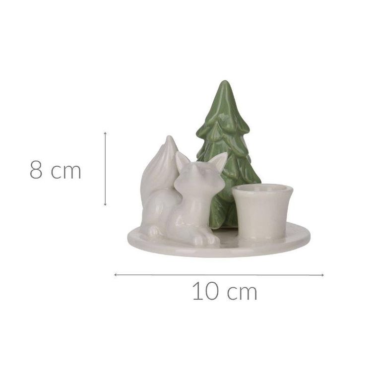Home Styling Collection, świecznik ceramiczny z choinką, 8 cm