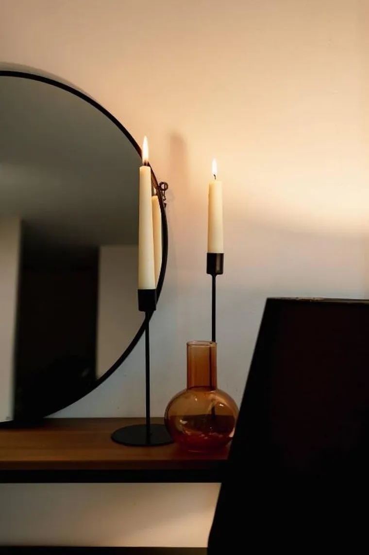 Home Styling Collection, świecznik metalowy, 25 cm