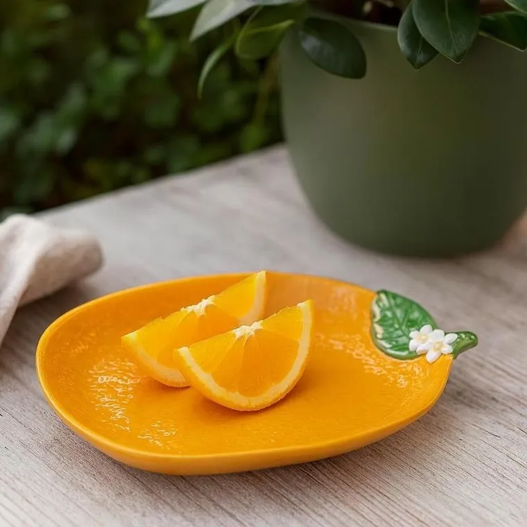 Home Styling Collection, Syro, talerz dekoracyjny z motywem owoców, 25-18-3 cm