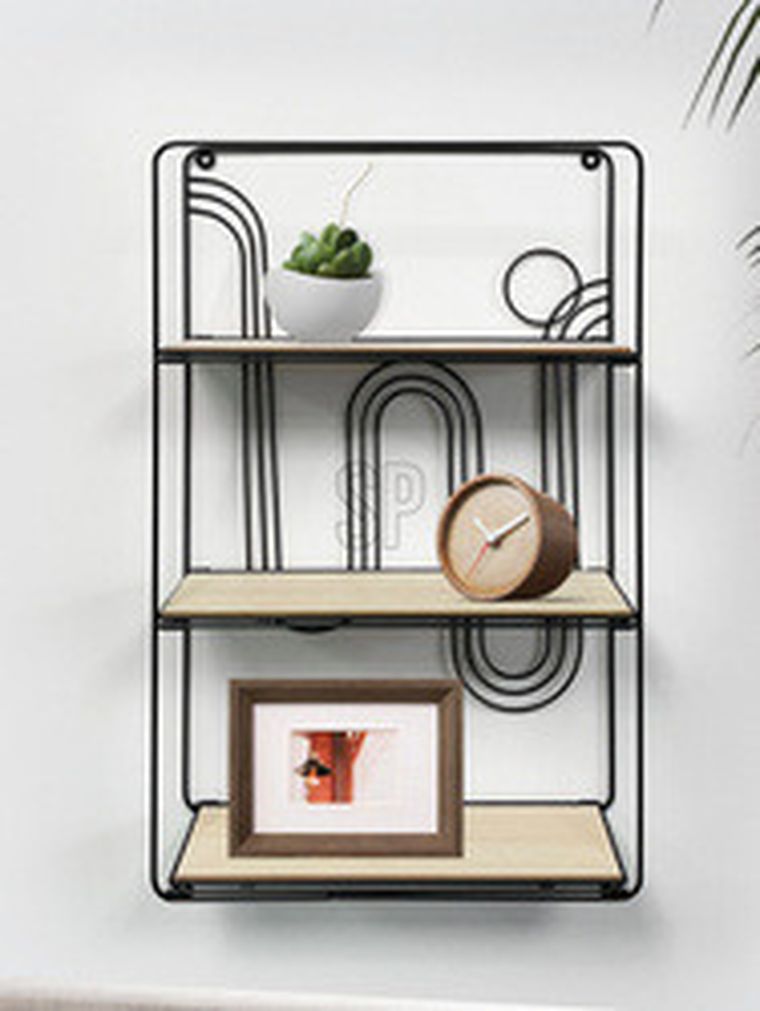 Home Styling Collection, szafka wisząca, 3 piętra, metalowa, 35-12-55 cm