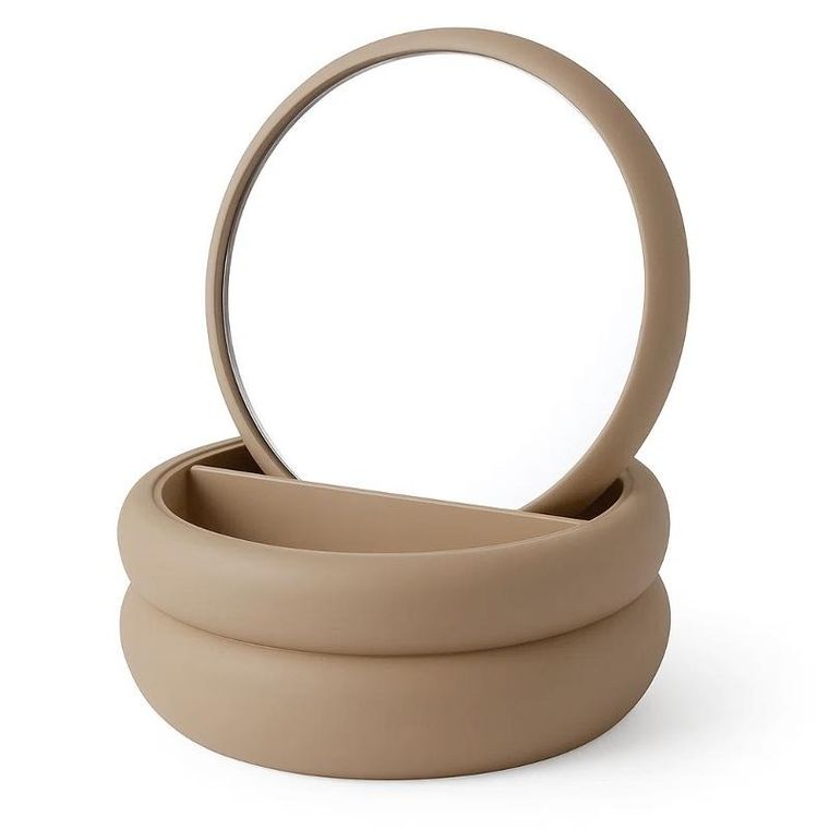 Home Styling Collection, szkatułka na biżuterię z lusterkiem, 17,5-17,5-9 cm