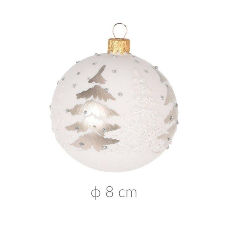 Home Styling Collection, szklana bombka z brokatowy zdobieniem, Ø 8 cm