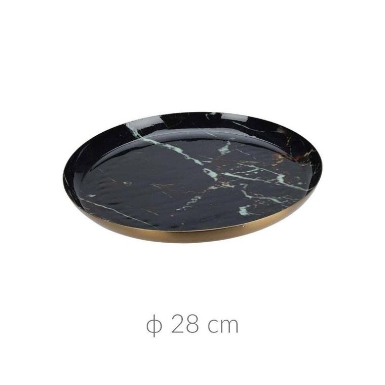 Home Styling, Collection, talerz dekoracyjny, czarny marmur, 28 cm